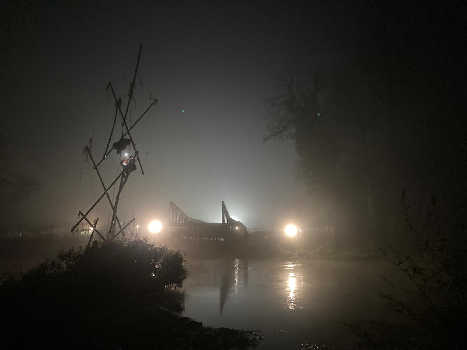 Activists block HS2 bridge over the River Colne