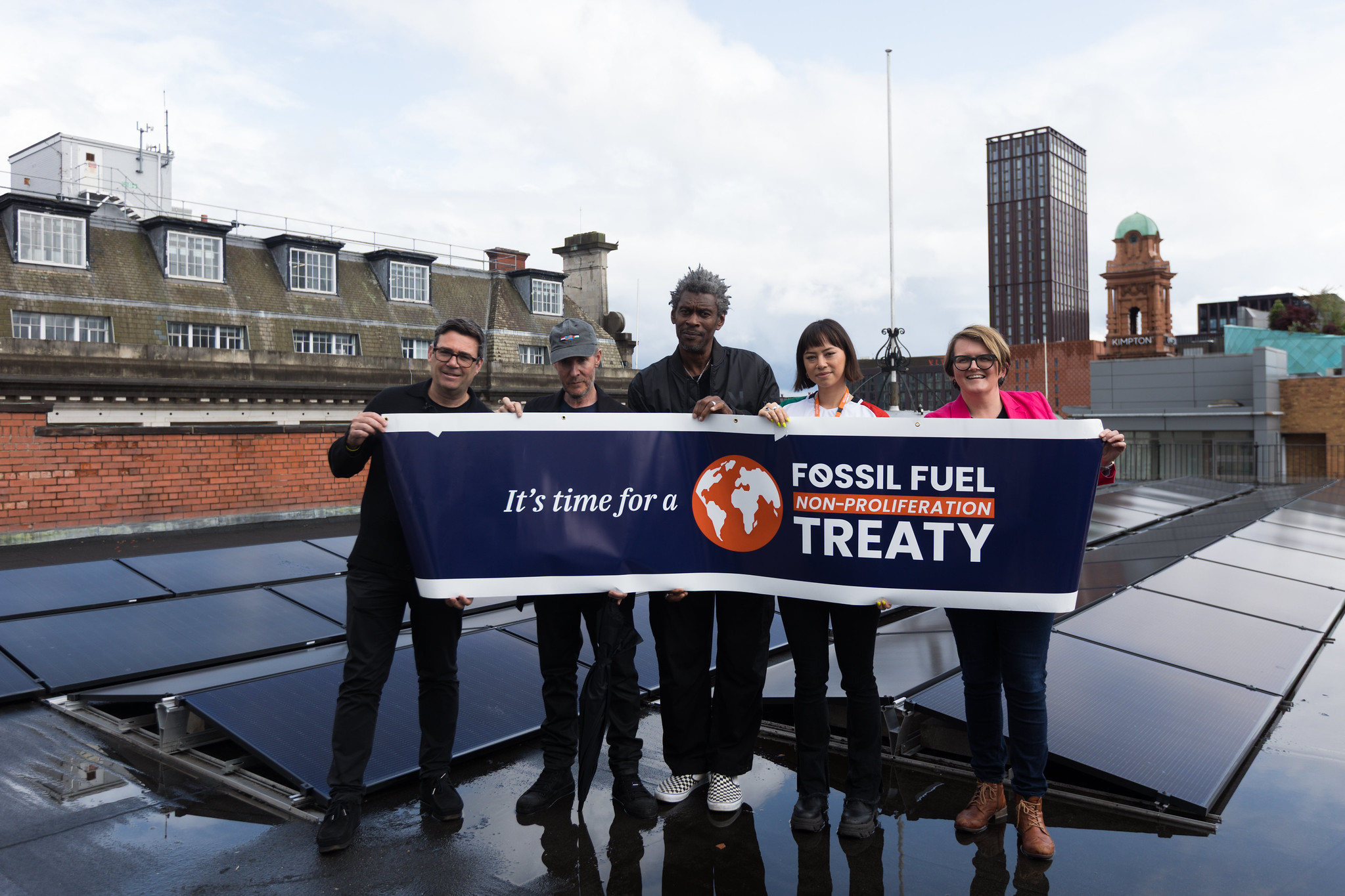 Massive Attack backing the treaty in Manchester.