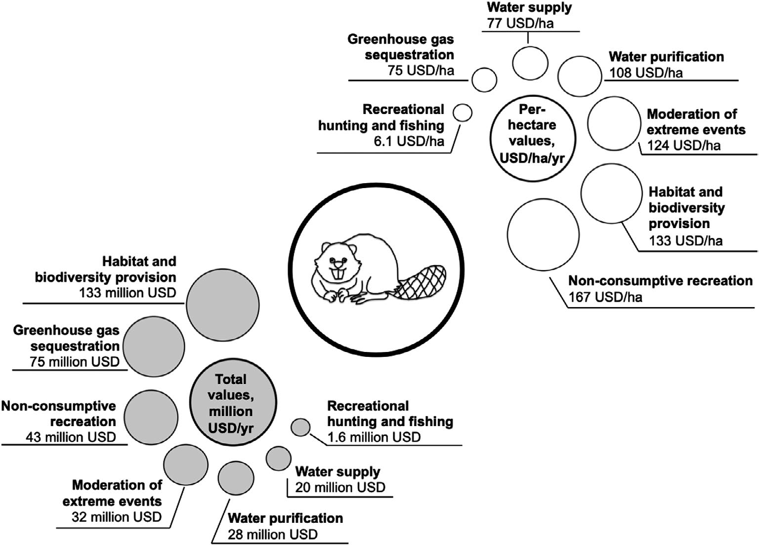 Source: Thompson et al., 2020, Ecosystem services provided by beavers Castor spp.