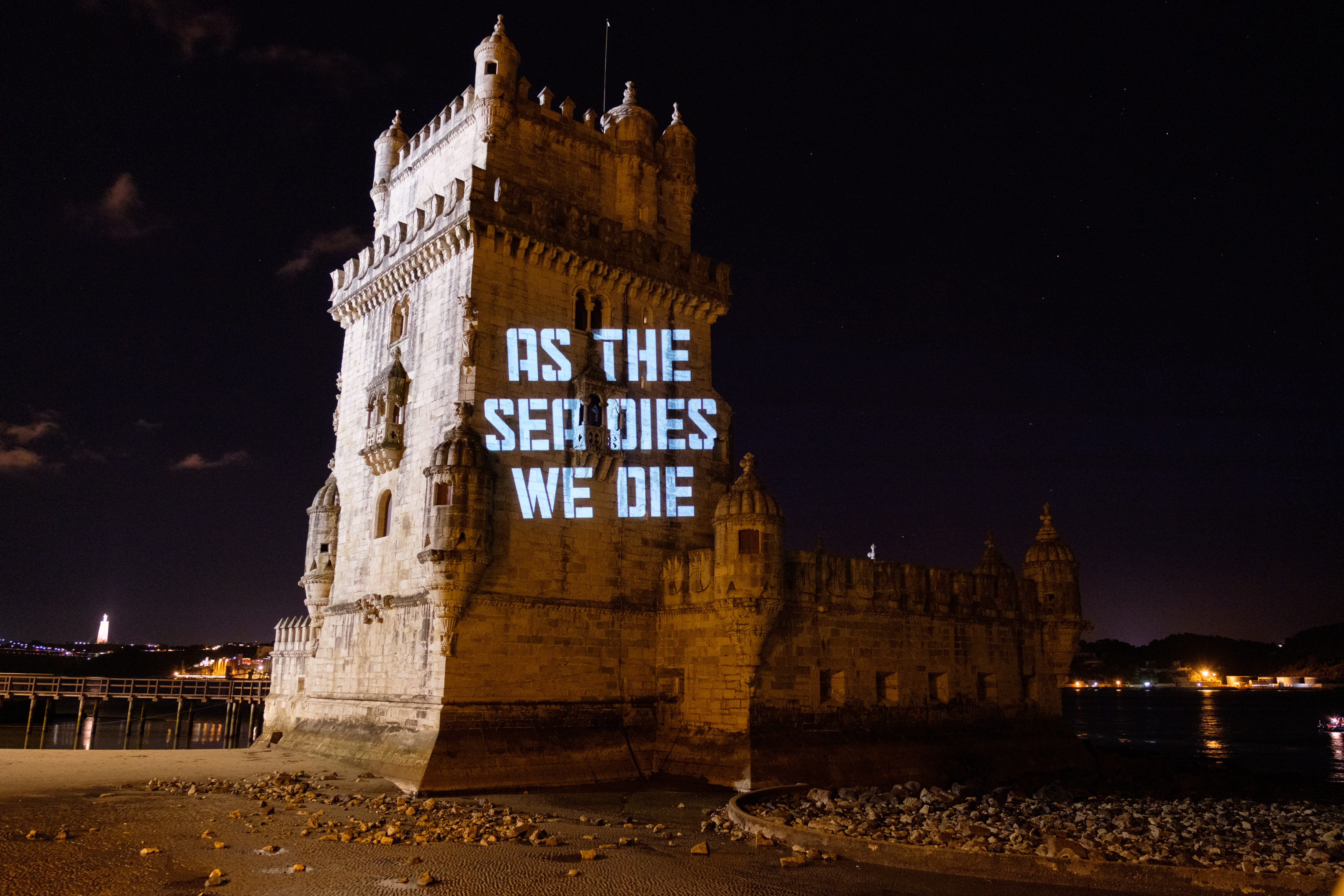 Ocean Rebellion Projections -  photo credit - Joao Daniel Pereira