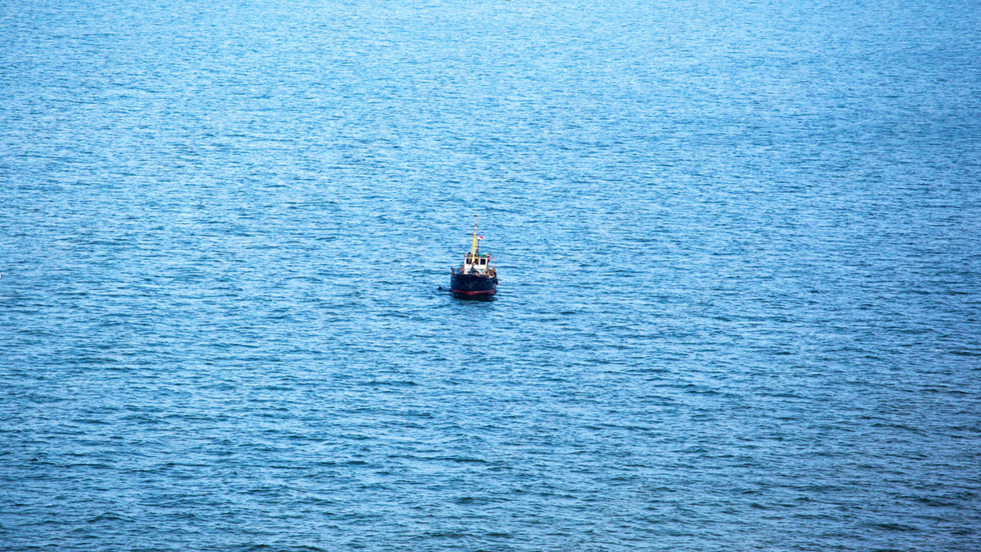 A﻿n isolated fishing vessel