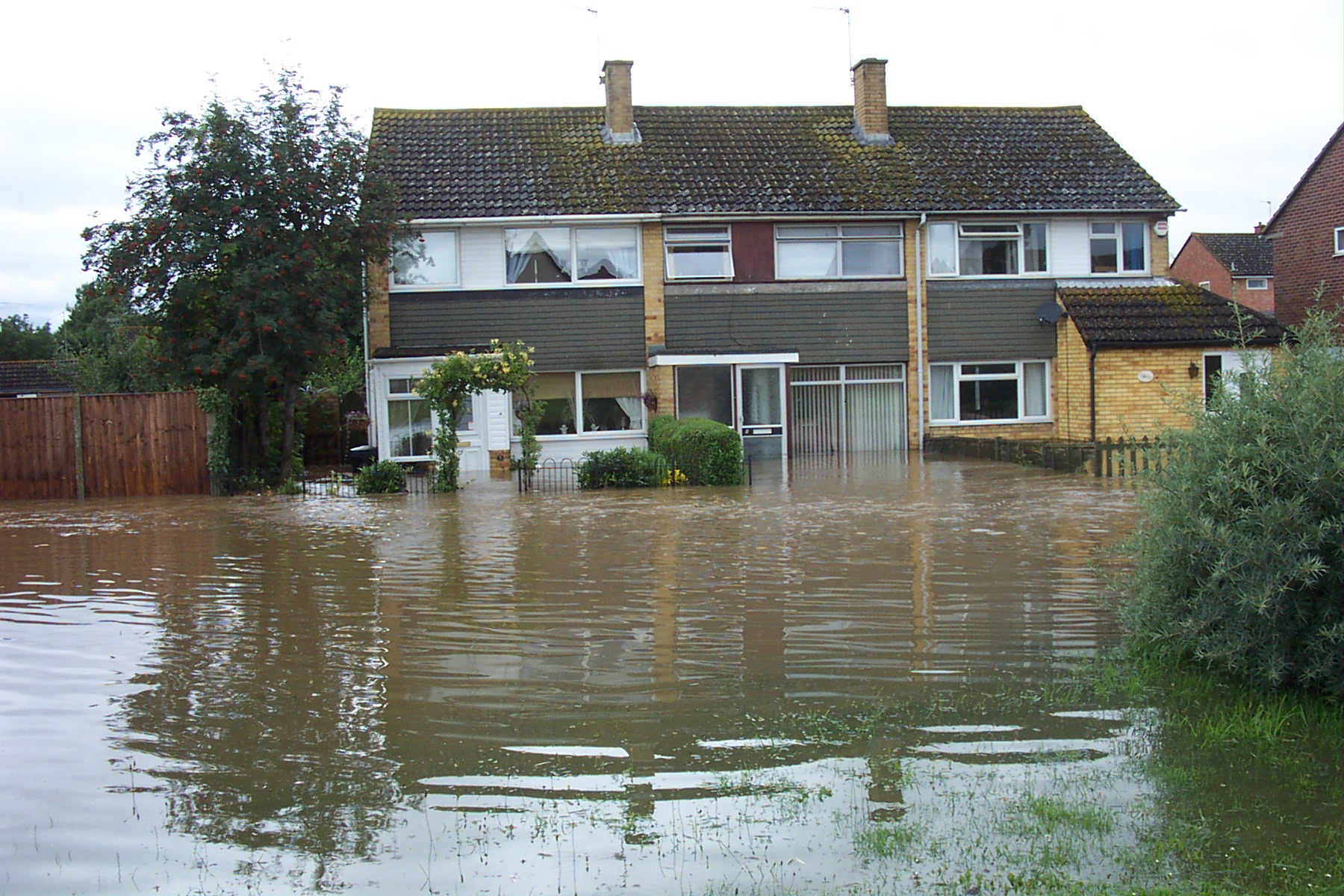 Flooded houses, Thatcham, Berkshire, July 2007