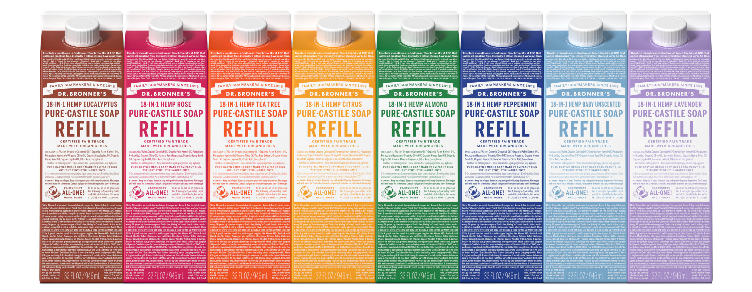 Dr. Bronner’s launches new pure-castile liquid soap refill carton to reduce plastic use