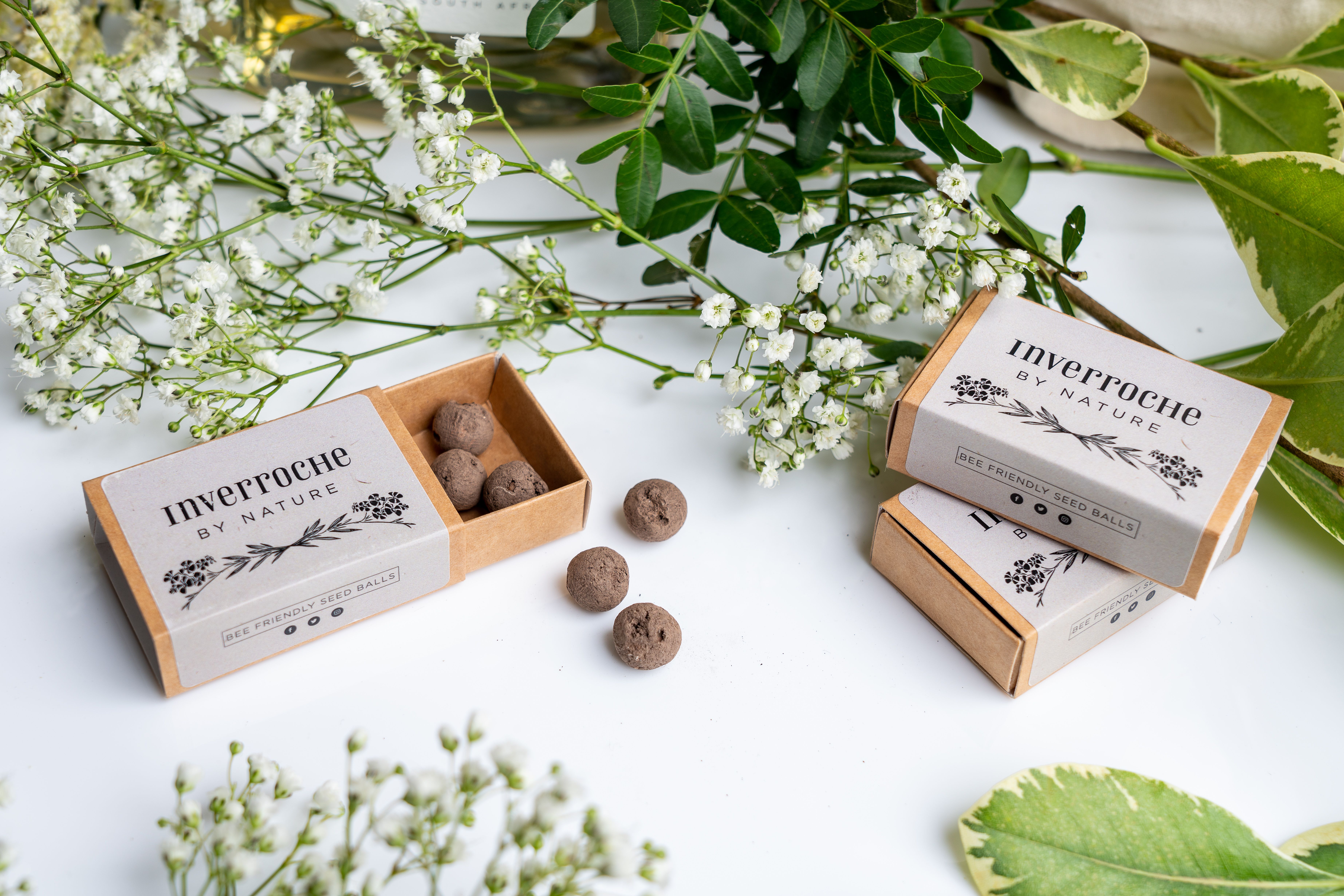 Wildflower seed bombs and gin gift