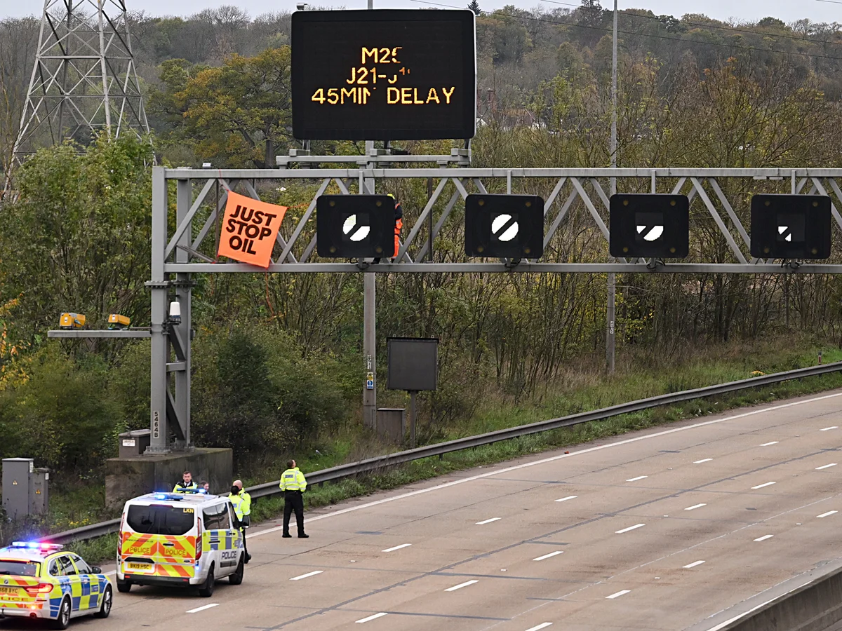 The Just Stop Oil M25 action.